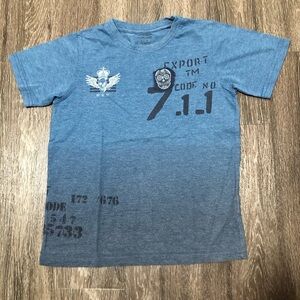 Boys' Street Blues Blue Skull Graphic T-Shirt, Size 9/10